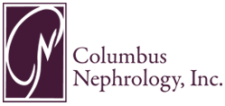 A purple logo for columbus nephrology