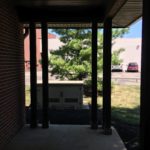 A view of the back porch from inside.